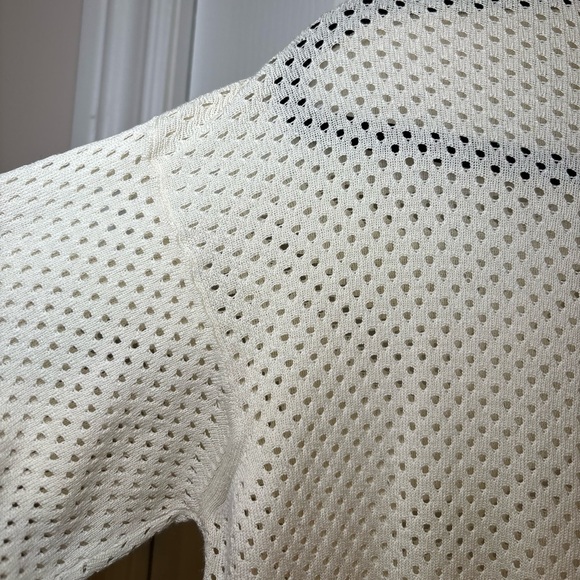 Theory - White Cream Long sleeve Open Knit Sweater Size XS/S - Picture 6 of 8